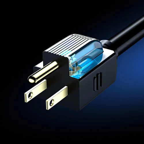 Vista 2 de Maximm Cable de extensión 12/3 de 0.9 pies, paquete de 2 12 AWG, negro, 1 salida resistente para interiores SJTW ETL, cable de alimentación