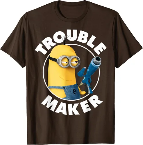 Vista 8 de Despicable Me Minions Kevin Fabricante de Problemas Gráfico Camiseta Negro
