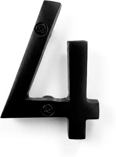 Vista 25 de NACH Números de casa flotantes, números de casa negros de aluminio de 4 pulgadas para exteriores - Número 0, números de puerta con accesorios