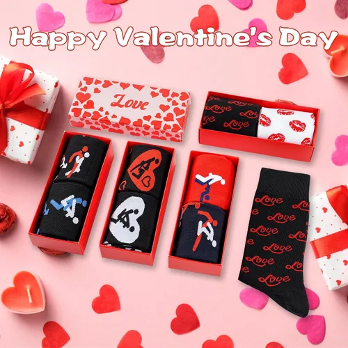 Vista 2 de BONANGEL Calcetines de vestir divertidos para hombre, coloridos y divertidos, calcetines locos, regalos para hombres