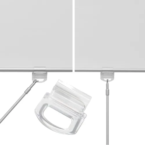 Vista 6 de Persianas enrollables inalámbricas con abrazadera de elevación, mango transparente, barra de 0.591 in para persianas enrollables, accesorios