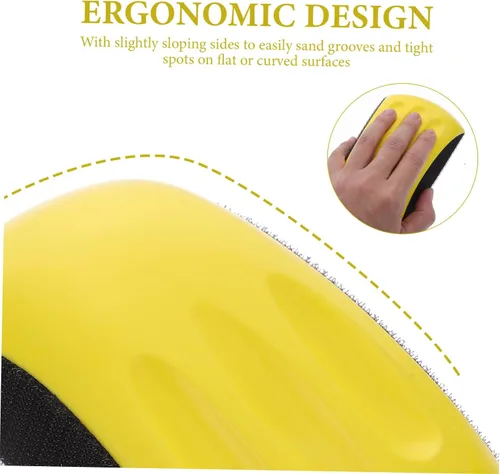 Vista 5 de OSALADI Bloque de lijado manual en forma de ratón, almohadilla de pulido de diseño ergonómico para comodidad Material para espacios reducidos