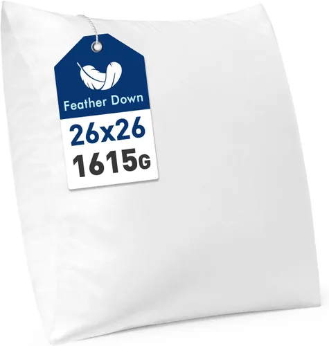Vista 20 de MIULEE - Relleno de almohada de 12x16 pulgadas con plumas y plumón, almohada esponjosa y cómoda con tela de algodón para cama, sofá y sillón
