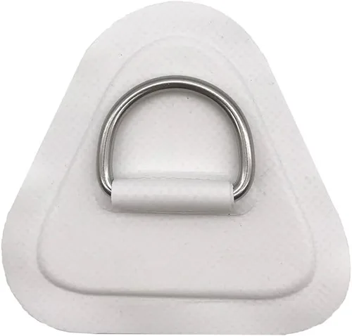 Vista 2 de 4 piezas de almohadilla/parche D anillos para PVC inflable barco canoa balsa acero inoxidable anillo en D Dinghy Kayak tabla de surf tabla de remo