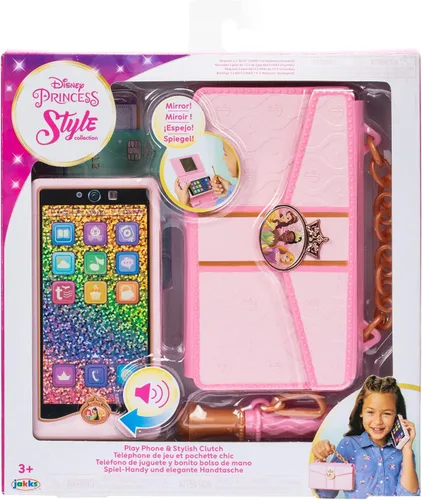 Vista 5 de Disney Princess Style Collection - Funda de mano con espejo, brillo de labios para niñas, sonidos realistas y luz