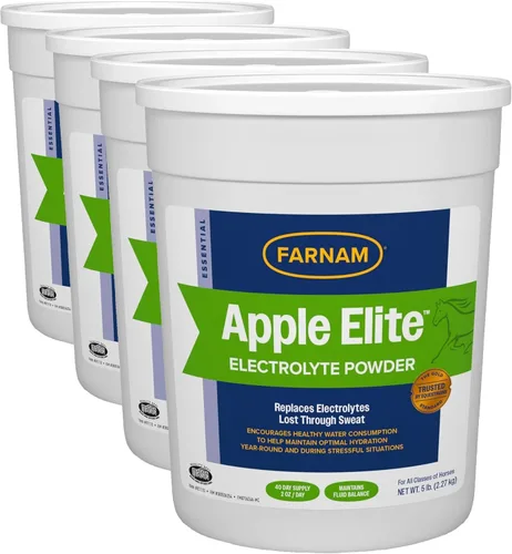 Vista 17 de Farnam Suplemento de electrolitos en polvo Apple Elite para caballos, reemplaza minerales vitales, fomenta la hidratación, sin azúcar añadida, 5