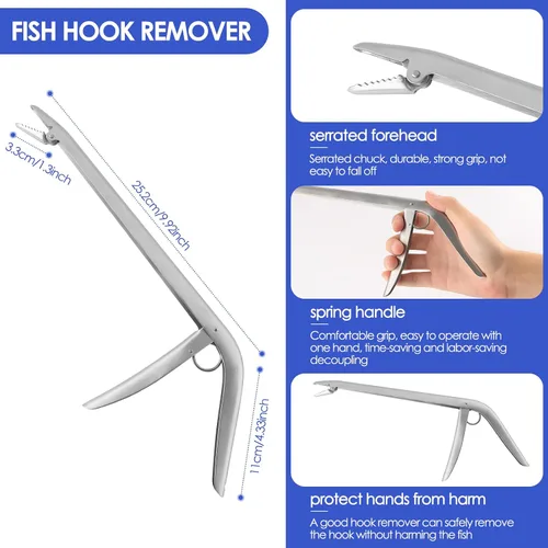 Vista 4 de mouhike Kit de herramientas de pesca, alicates de nariz larga, pinza de labios de pescado, removedor de ganchos, báscula digital de mano, alicates