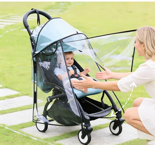 Vista 3 de Funda gruesa para cochecito de bebé, altamente transparente, compatible con Babyzen YOYO/YOYO2, cubierta de viento para cochecito de bebé