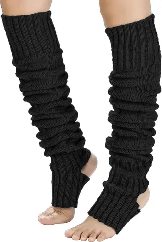 Vista 5 de SherryDC Women's Cable Knit Leg Warmers Thigh High Socks Over Knee High Boot Stockings