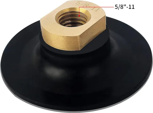 Vista 3 de Almohadilla trasera de goma de 3 pulgadas para amoladora angular, almohadilla de respaldo extra flexible de gancho y bucle de 5/8"-11