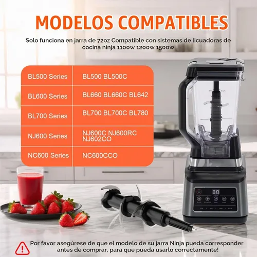 Vista 2 de Reemplazo de 6 cuchillas para jarra Ninja Blender de 72 oz