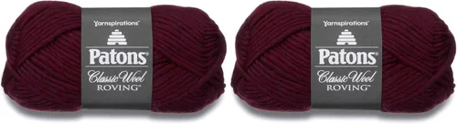 Vista 6 de Patons Classic Wool Roving - Hilo de lana de 3.5 onzas, negro, 1 bola
