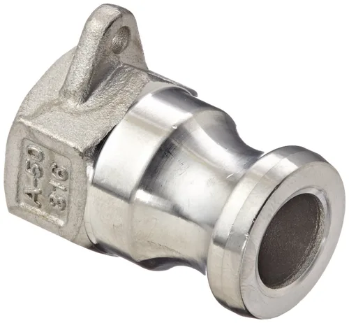 Vista 3 de Dixon 100-A-SS Acero Inoxidable 316 Boss-Lock Tipo A Leva y Ranura Manguera de Acoplamiento, Enchufe de 1" x 1" NPT Hembra