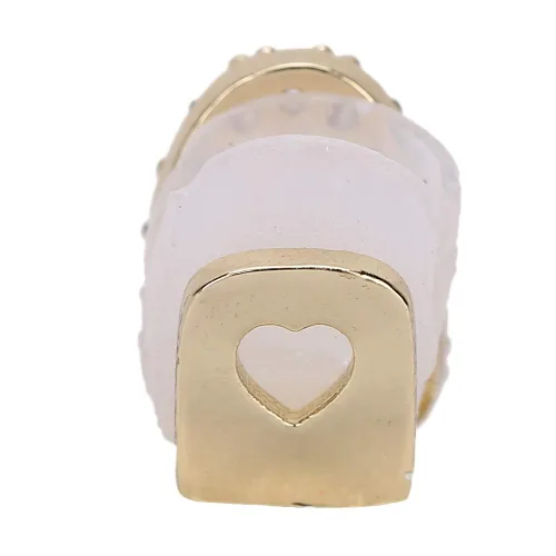 Vista 2 de Parrillas dentales, dientes de hip hop, dientes brillantes chapados en oro, un solo diente para tus dientes, hombres y mujeres, joyería de hip hop