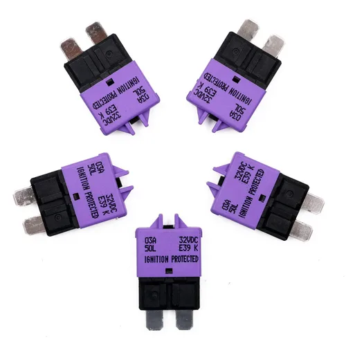 Vista 11 de E37 Auto (T1) Fusibles de disyuntor de reinicio automático de perfil bajo ATC/ATO - 12V DC 5A 10A 15A 20A 25A 30A (Paquete de 6 piezas mixtas) T1