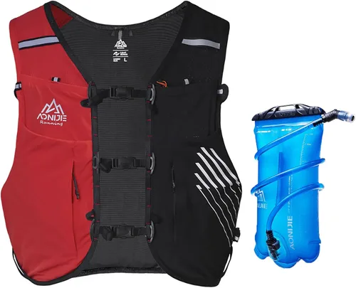 Vista 8 de AONIJIE Chaleco de hidratación para correr, ligero y de gran capacidad, para mujeres y hombres, mochila de hidratación para teléfonos de 6.8 pulgadas