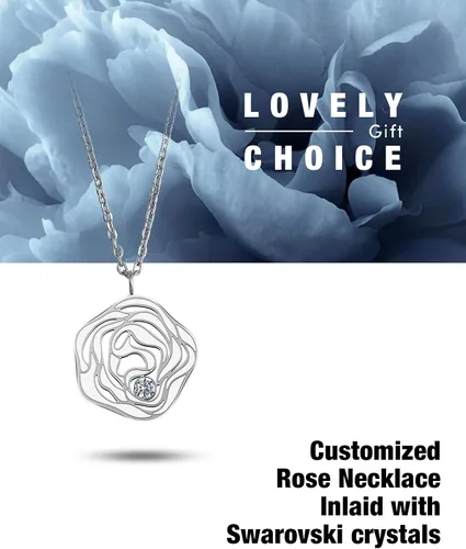 Vista 4 de CIGA Design Relojes para mujer Dinamarca Rose Series Reloj de pulsera de cuarzo o esqueleto mecánico automático con collar de regalo