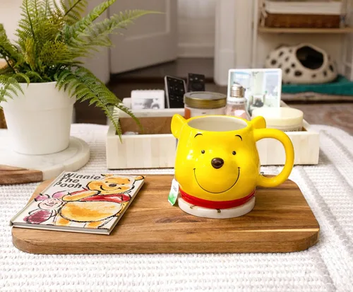 Vista 7 de Winnie the Pooh Disney - Taza de cerámica esculpida en 3D, taza de café grande para té, expreso, cacao, capacidad para 20 onzas
