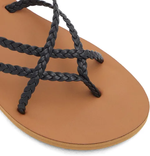 Vista 4 de Sandalias cruzadas por planas para mujer