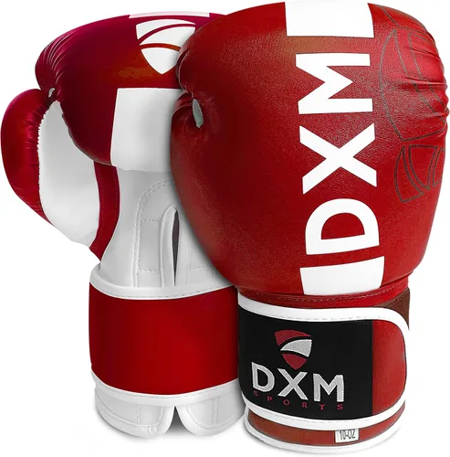 Vista 7 de DXM SPORTS Guantes de boxeo para hombres y mujeres, guantes de entrenamiento de boxeo, guantes de kickboxing, guantes de sparring, guantes