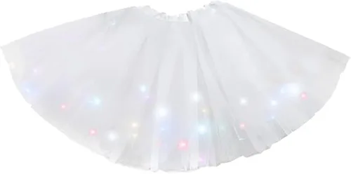 Vista 45 de Faldas de tutú LED para mujer, falda de tul con capas para baile de ballet, faldas iluminadas para disfraz de fiesta