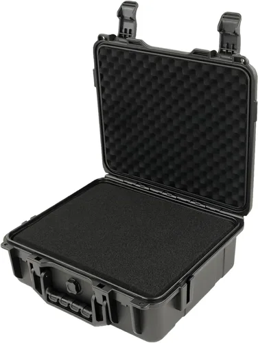 Vista 8 de Estuche rígido portátil - Funda de transporte impermeable, con espuma de bricolaje, grande, 18.4 x 12.6 x 6.3 pulgadas
