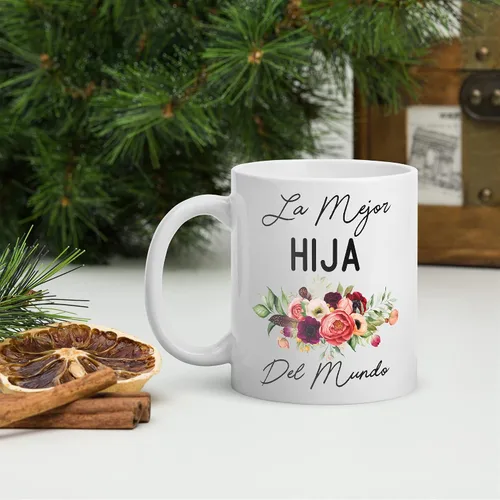 Vista 2 de Fantastic Gifts Taza La Mejor Hija Del Mundo, regalo para hija, taza de la mejor hija del mundo, regalo de cumpleaños, regalo para el día de la Madre