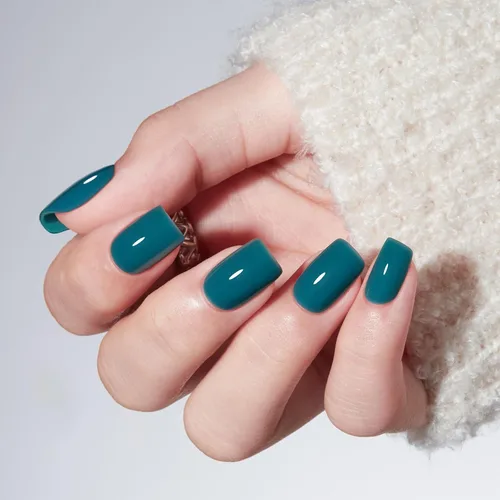 Vista 75 de Modelones Uñas postizas cuadradas cortas, color blanco y rosa, 32