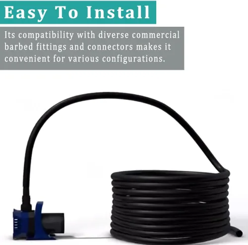 Vista 4 de Tubo de Vinilo Negro 1" DI × 1 1/4" DE - 10 Pies Tubo de Plástico Flexible PVC Manguera Híbrida, Para Transferir Agua Aire Aceite para Estanque