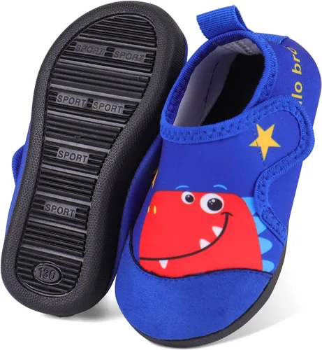 Vista 5 de KAKU NANU Zapatos de agua para niños y niñas, bonitos zapatos de natación de dibujos animados, calcetines de agua ligeros de secado rápido