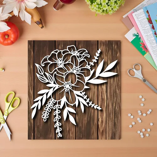 Vista 5 de Troqueles de flores para hacer tarjetas, troqueles de metal, plantillas de corte de flores, plantillas de corte de flores, álbum de recortes, álbum