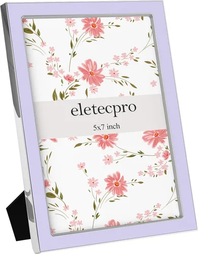 Vista 49 de eletecpro 4x6 Enamel Picture Frame with Real Glass Cover, Pink, 1-Pack Rosa con oro