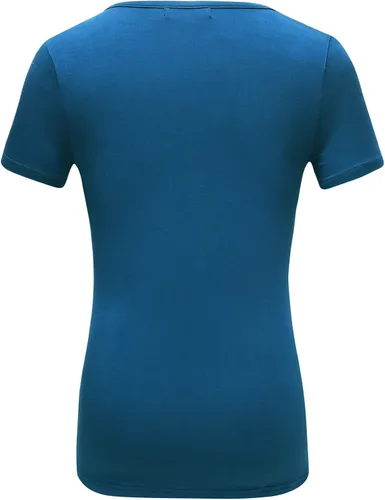 Vista 4 de Playera de manga corta, de OThread & Co., playera básica con cuello bote, para mujer