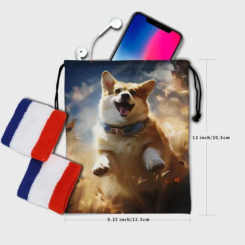 Vista 188 de Bolsa de agarre de gimnasia de piel de animal, bolsa de gimnasia con cordón ajustable, bolsa de cuerda para fauna silvestre, Mariposas Galaxy