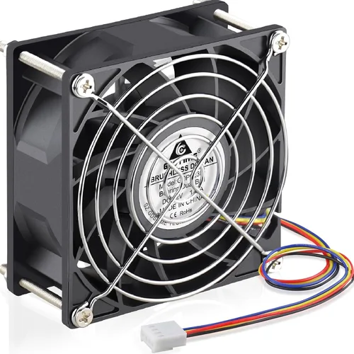Vista 9 de GDSTIME Ventilador PWM de 3.150 in x 0.984 in de 4 pines, alta velocidad 12V 3.150x315.945 in de presión estática PC CPU Cooler Ventilador