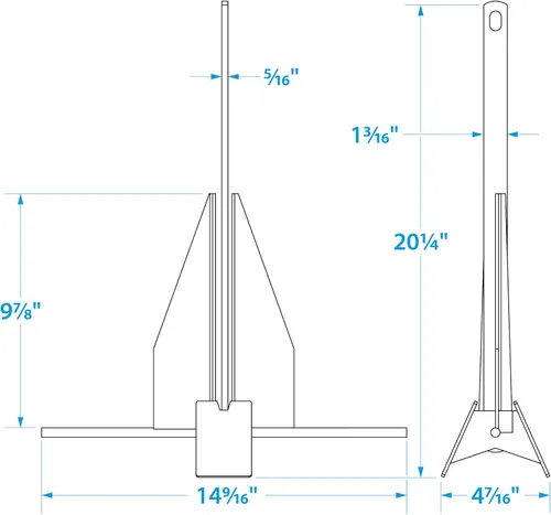 Vista 7 de Seachoice - Anclaje de lujo con vástago de anillo deslizante, acero galvanizado en caliente, varios tamaños