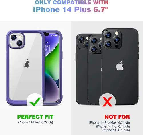 Vista 862 de DIACLARA - Funda transparente compatible con iPhone XR 6.1 pulgadas 2018