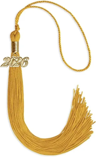 Vista 87 de Endea Graduation - Borla de un solo color con fecha dorada (Oro Antiguo, 2020)