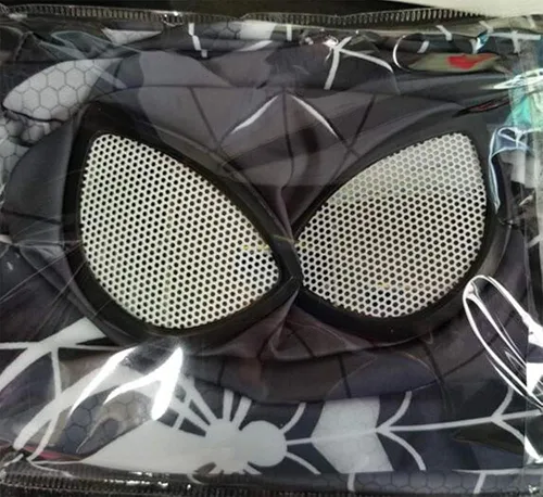 Vista 6 de JDKOD Disfraz de araña para mujer con máscara y lentes, disfraz de superhéroe de Halloween para niña, traje de cosplay