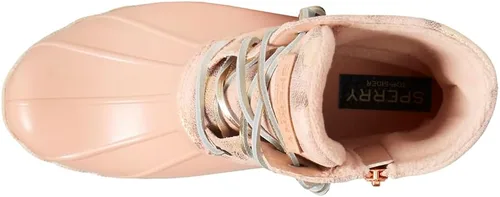 Vista 4 de Sperry Botas de lluvia acolchadas brillantes Saltwater para mujer, Gris (Grey Grey)