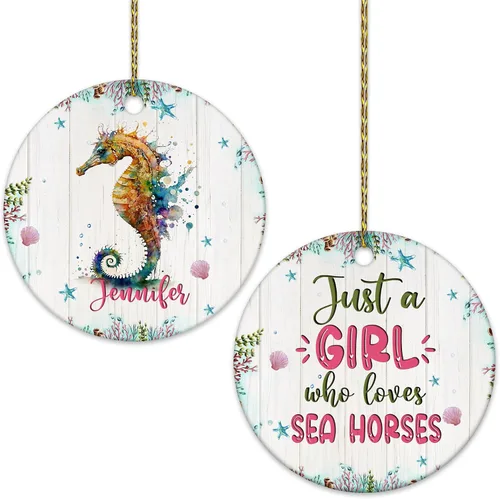 Vista 16 de Hyturtle Adorno de Navidad personalizado para los amantes de los ajolotes – Just A Girl Who Loves Axolotls Adorno de cerámica con nombre
