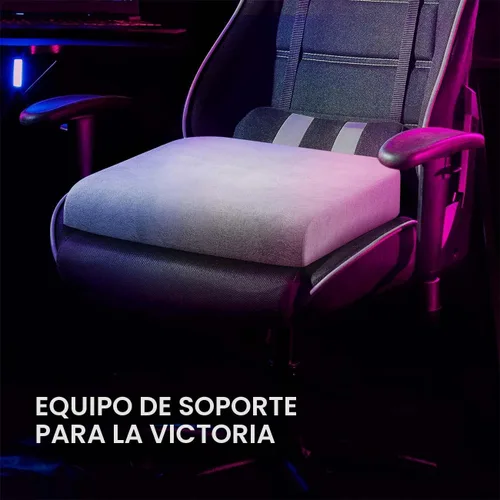 Vista 6 de Almohada para asiento extragrande para personas con sobrepeso ComfySure, con espuma viscoelástica, para silla de ruedas, oficina o coche, en gris
