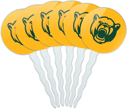 Vista 361 de Abilene Christian - Juego de 6 palillos para cupcakes con logotipo secundario