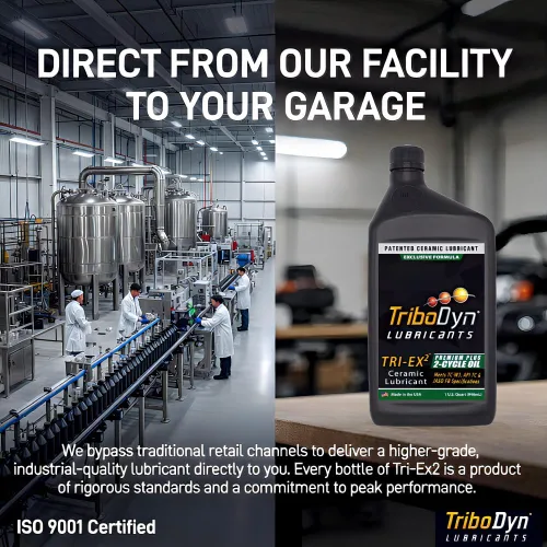 Vista 7 de Aceite Premium Plus de 2 tiempos con revestimiento cerámico - API TC JASO FB TC-W3 ISO-EGD - 1 galón