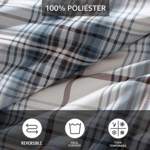 Vista 10 de Eddie Bauer - Juego de edredón twin, ropa de cama reversible a cuadros con funda a juego, peso medio para uso durante todo el año, artículos Aliso