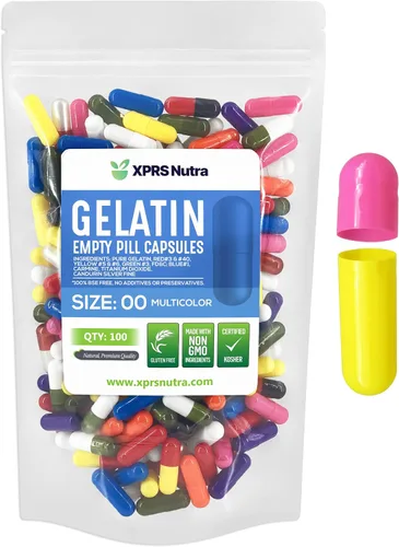 Vista 28 de XPRS Nutra Cápsulas vacías tamaño 00 – 100 cápsulas vacías de gelatina – Pastillas de relleno de cápsulas de bricolaje – Cápsulas de gel rellenables