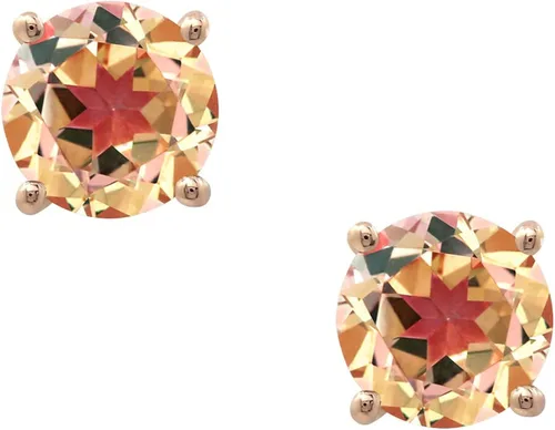 Vista 2 de Tienda Collection Plated Sterling Silver Stud Earrings made with Genuine Topaz Gemstones