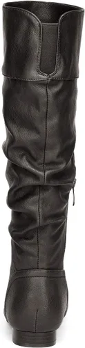 Vista 4 de DREAM PAIRS Botas de pantorrilla ancha hasta la rodilla para mujer, para otoño e invierno
