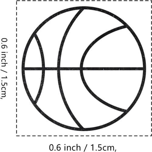 Vista 2 de Sello de goma de baloncesto, 3/5 pulgadas, pequeño sello deportivo para álbumes de recortes, planificación de tarjetas