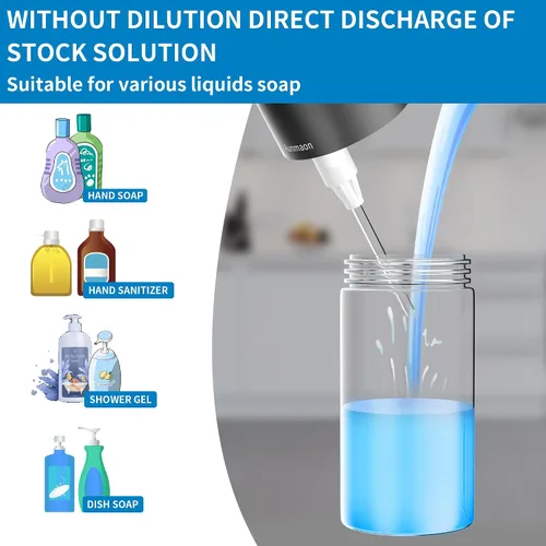Vista 3 de Dispensador automático de jabón sin contacto, ajuste físico simple, dispensador de jabón de plato de mano de bajo consumo de batería para cocina